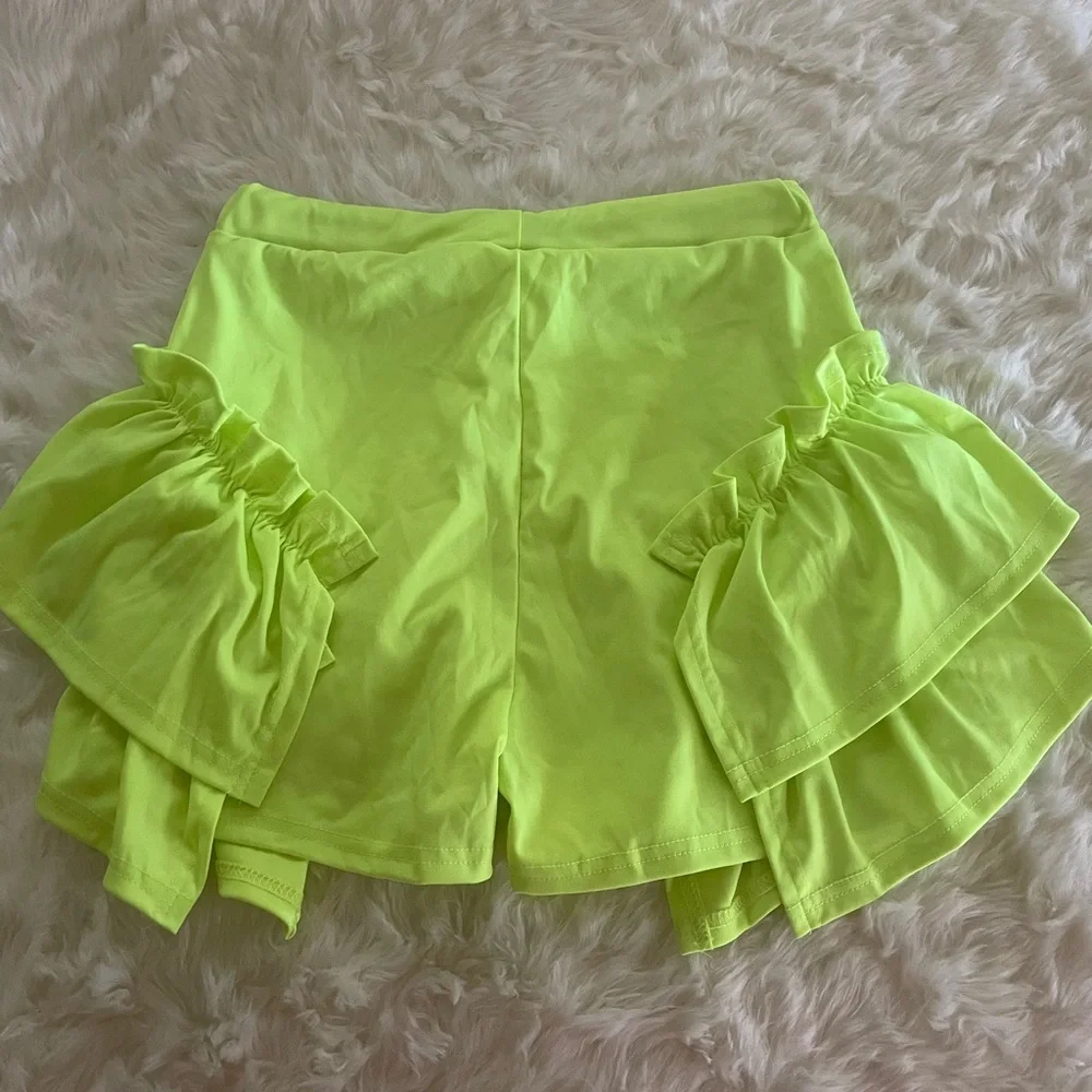 Neon Ruffle Beach Shorts - Picture 8 of 8